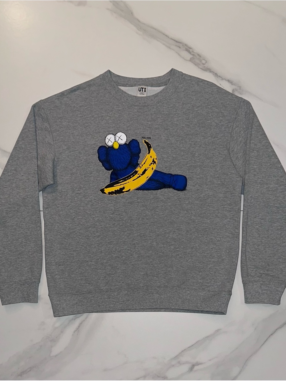 KAWS x Uniqlo Warhol Graphic 472951 Sweatshirt Gray Medium